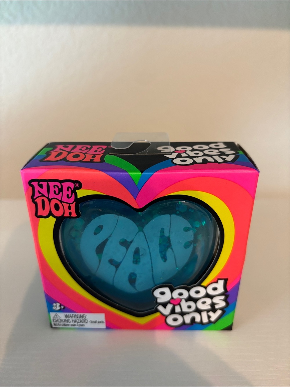 NIB Authentic NeeDoh Peace' Stress Toy - Blue